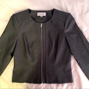 ✨NWOT✨ Calvin Klein zip-front suit jacket